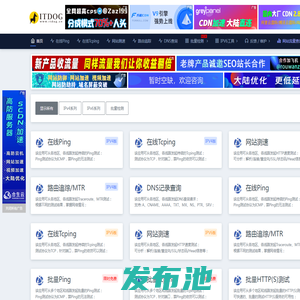 ITDOG - 在线ping_在线tcping_网站测速_HTTP测速_API测速_路由追踪_在线MTR_DNS查询_ITDOG-云邦畅想
