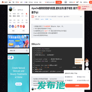 Apache服务的搭建与配置,虚拟主机(基于域名 基于端口 基于Ip)_编程 apache 虚拟主机管理脚本,编写程序实现虚拟主机搭建-CSDN博客